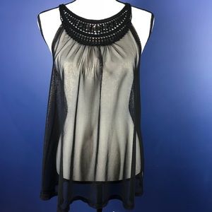 Free People Sheer Metallic Tank